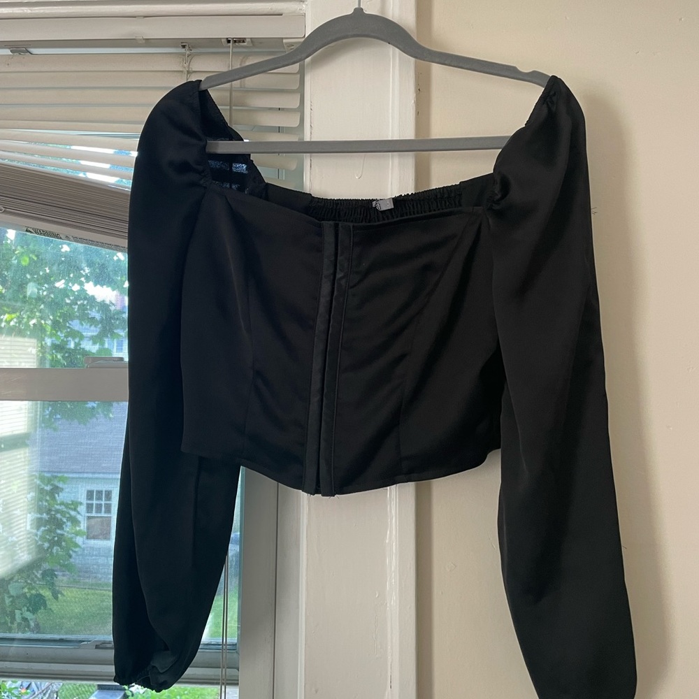 Charlotte Russe Black Longsleeve top